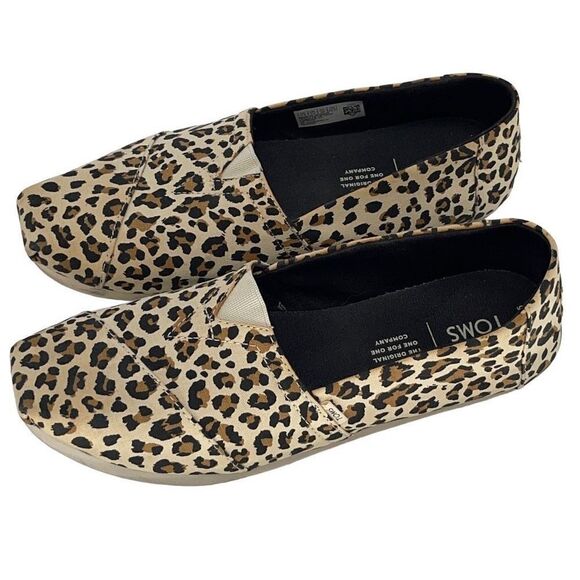 TOMS Womens Alpargata Cupsole Slip On‎ Flat Comfor Shoes Leopard Print Size 7.5 - Picture 5 of 9
